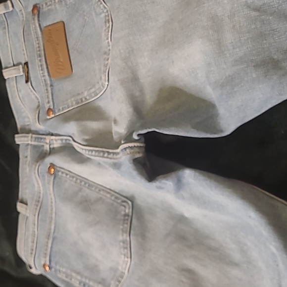 WAS   $100   Wrangler Icons 5 Pocket Jeans  W 29 L 30 Light Blue. - Picture 12 of 14